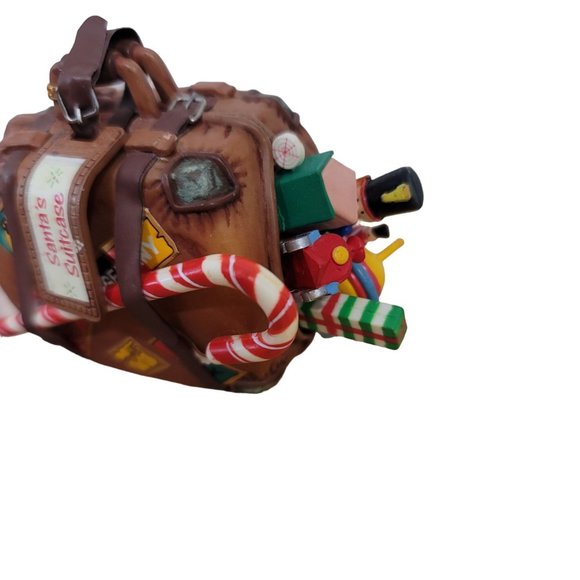 Enesco Artplas "Santas Suitcase" christmas Ornament 1990 RARE no box collectible - Picture 8 of 11